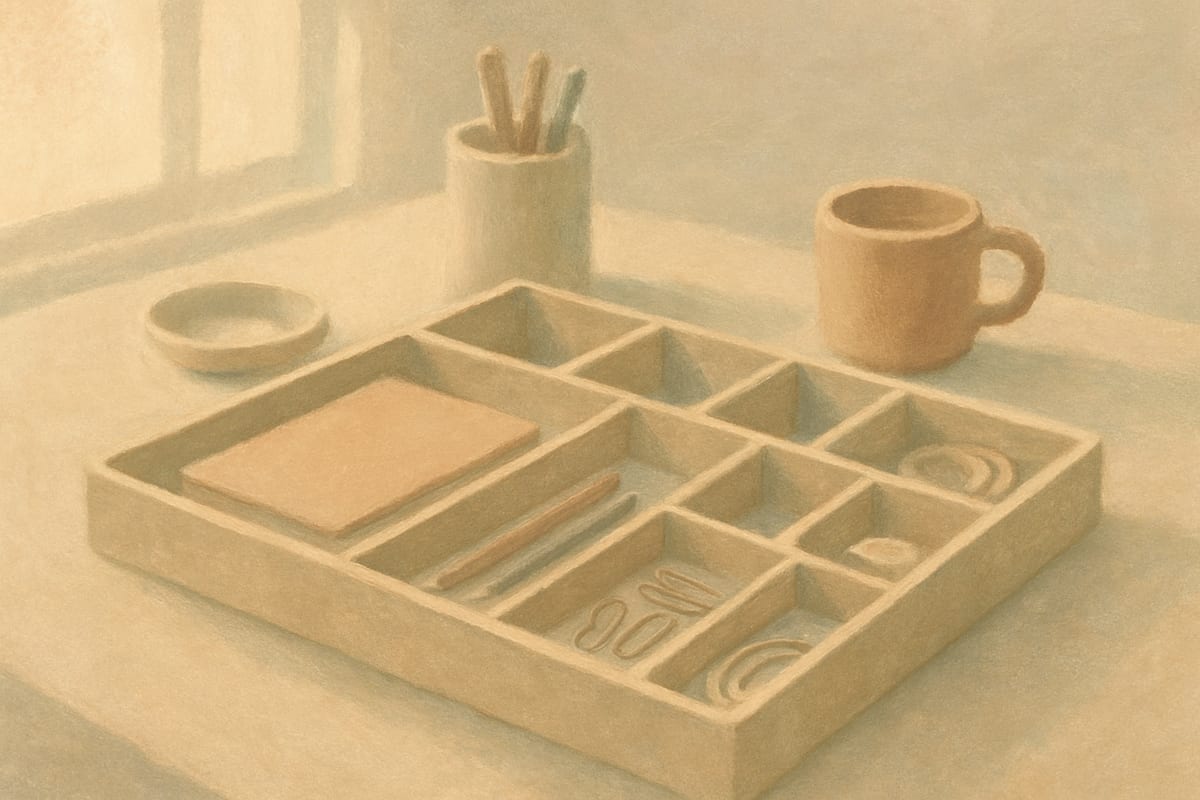 Drawer & Desk Organizers — generic home organization editorial illustration